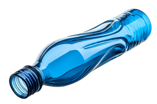 Blue water bottle on transparent background png