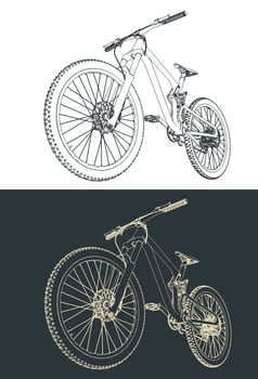 Freeride mtb bike vector