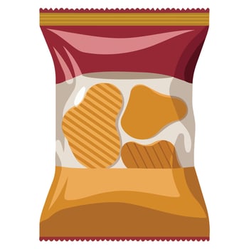 Bag of potato chips vector
