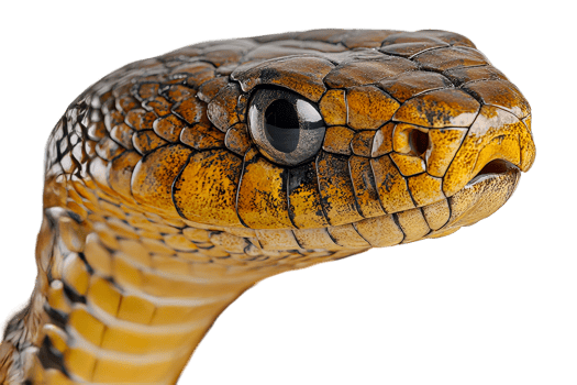 Detailed close up of a snake with vibrant colors png