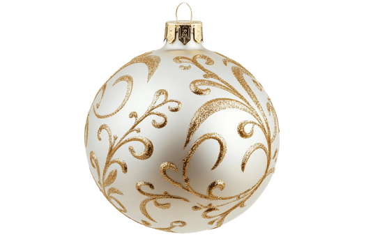 Elegant decorative ornament with gold filigree design png