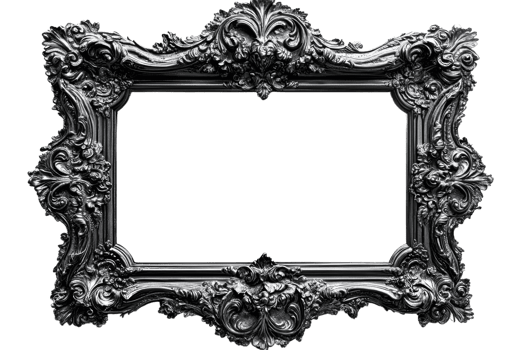 Decorative ornate frame with intricate designs png