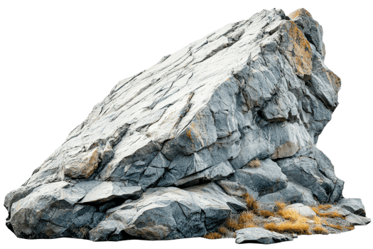 Large rocky formation with rugged texture and details png