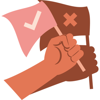 democracy hand holding flags png