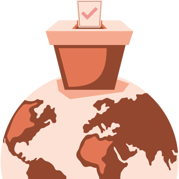vote box on world map png