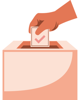 hand putting vote the ballot png