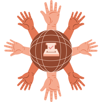 international democracy day with hands png