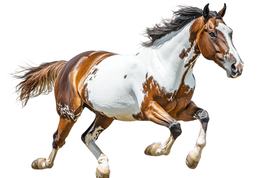 Horse running gracefully with a beautiful coat png