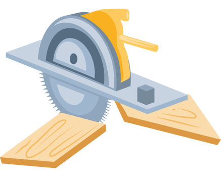 electric saw and wood png