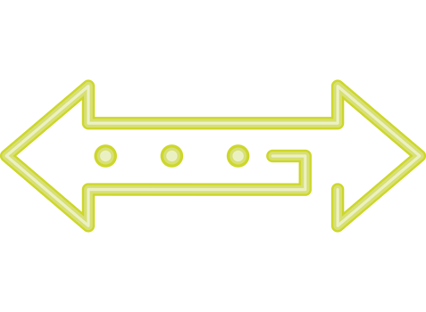 neon arrows opposite directions png