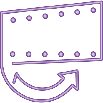 neon light bulb billboard arrow png