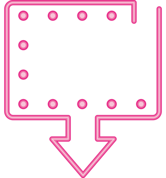 pink here neon arrow png