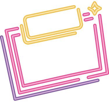 rectangles forms neon light label png