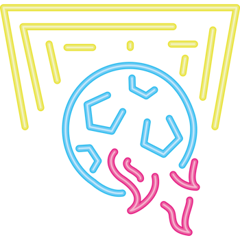 football soccer onfire neon style png