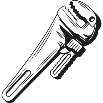 Pipe Wrench mechanic tool sketch style png