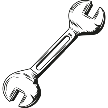 wrench mechanic tool sketch style png