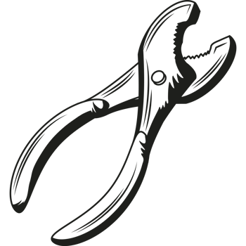 pliers mechanic tool sketch style png