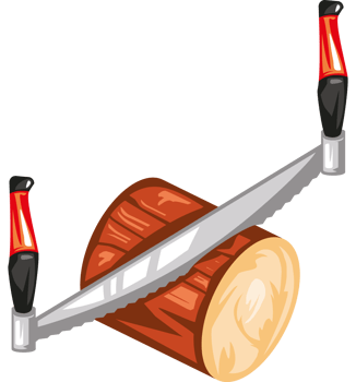 two handed saw woodcutter tool industry png