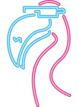 flamingo with sunglasses neon lights animal png