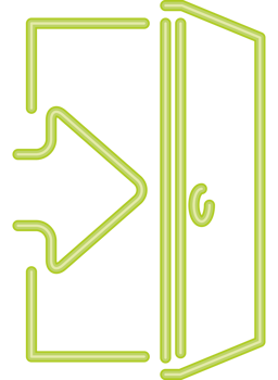 entrance door informative signal neon light png