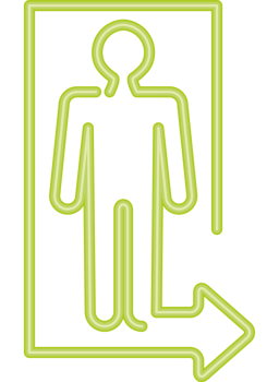 men entrance informative signal neon light png