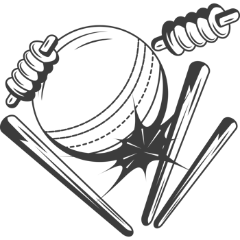 ball knocking down the stumps cricket sport png