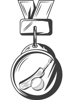 cricket sport champinoship medal sketch style png