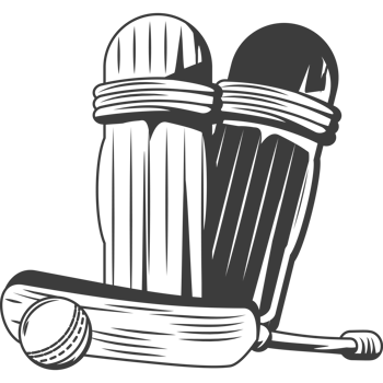 cricket sport equipment sketch style png