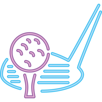 golf sport neon lighs icon png