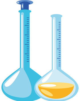 flasks chemical laboratory equipment icon png