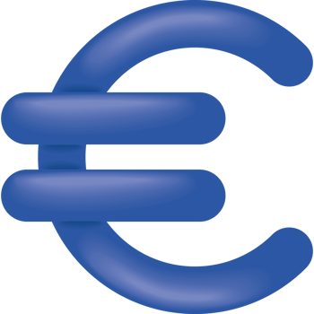euro blue color symbol icon png