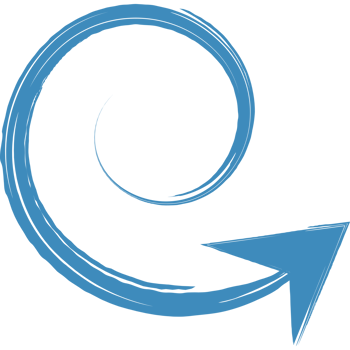 blue curve arrow geometric shape png