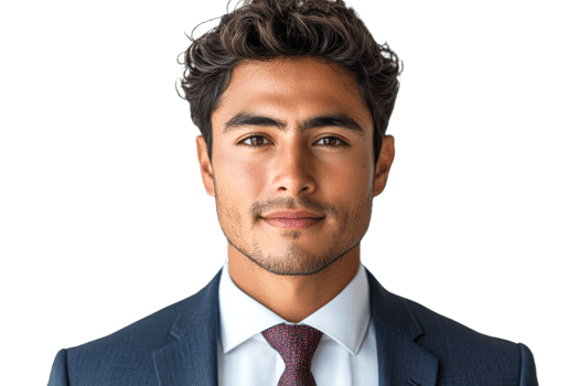 Professional man in a suit with a neutral expression png