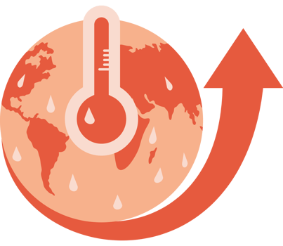 global warming earth with thermometer png