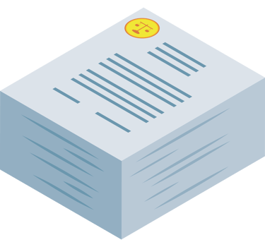 justice pile of paperwork isometric png