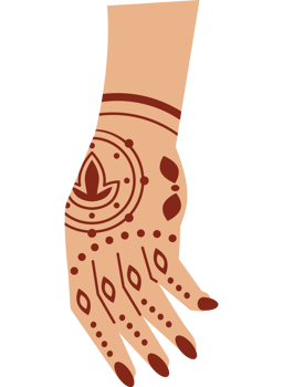 mehndi on hand png