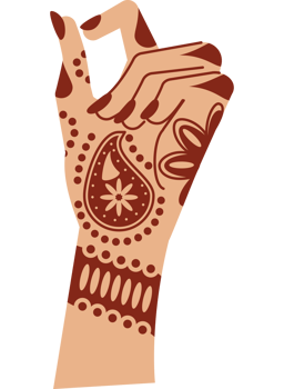 apply mehndi on hand png