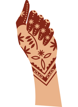 mehndi on female hand png