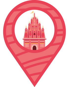 durga temple location map png