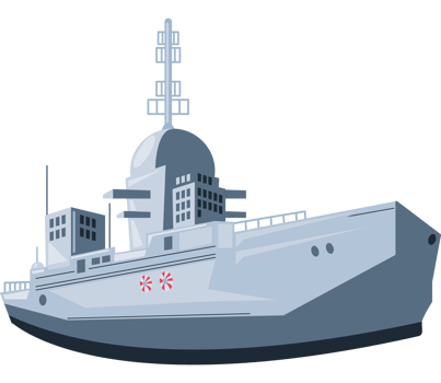 navy ship on white background png