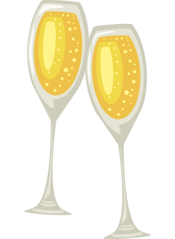 wedding champagne glass png