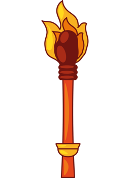 burning torch in holder png