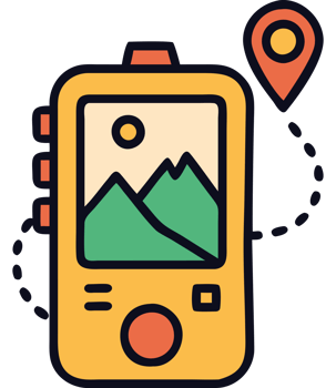 gps navigation device for outdoor adventures png