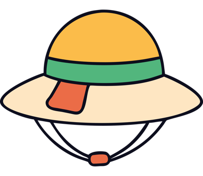 Outdoor safari hat for sun protection png