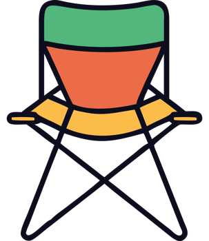 Foldable camping chair for outdoor comfort png