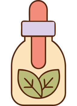 Herbal essential oil bottle natural product icon png
