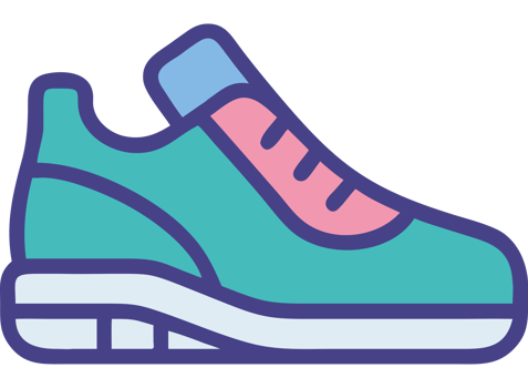 Running shoes sport footwear fitness icon png