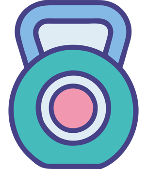 Kettlebell weight gym fitness training icon png