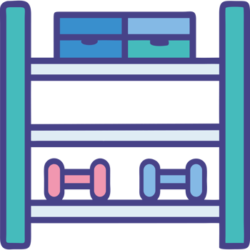 Dumbbell rack gym strength training equipment icon png