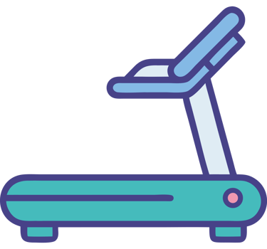 Treadmill gym fitness cardio workout icon png